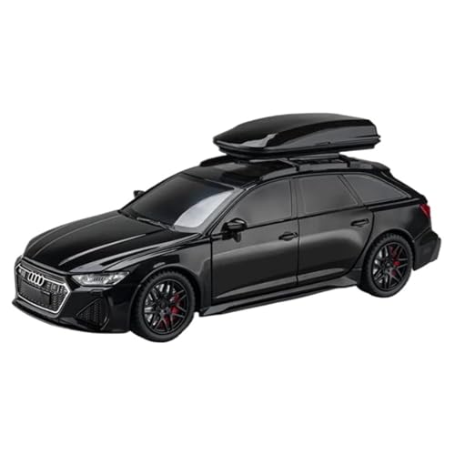 Modellauto im Maßstab 1/24 for Audi RS6 Avant Station Wagon Legierung Auto Modell druckguss Metall Spielzeug Auto Auto Modell Sound Und Licht Modell Spielzeug Auto(Black) von VSIKMEY