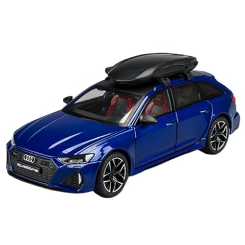 Modellauto im Maßstab 1/24 for Audi RS6 Avant Station Wagon Legierung Auto Modell druckguss Metall Spielzeug Auto Auto Modell Sound Und Licht Modell Spielzeug Auto(Blue) von VSIKMEY