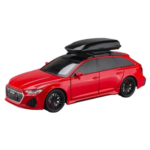 Modellauto im Maßstab 1/24 for Audi RS6 Avant Station Wagon Legierung Auto Modell druckguss Metall Spielzeug Auto Auto Modell Sound Und Licht Modell Spielzeug Auto(Red) von VSIKMEY