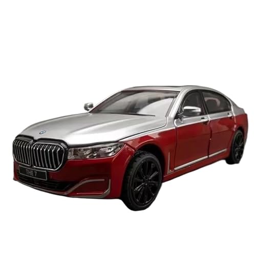 Modellauto im Maßstab 1/24 for BMW 760LI Legierung Auto Modell Druckguss Metall Fahrzeug Auto Modell Simulation Sound Und Licht Sammlung Spielzeug Auto(Red) von VSIKMEY