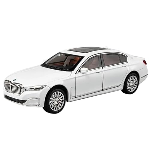 Modellauto im Maßstab 1/24 for BMW 760LI Legierung Auto Modell Druckguss Metall Fahrzeug Auto Modell Simulation Sound Und Licht Sammlung Spielzeug Auto(White) von VSIKMEY