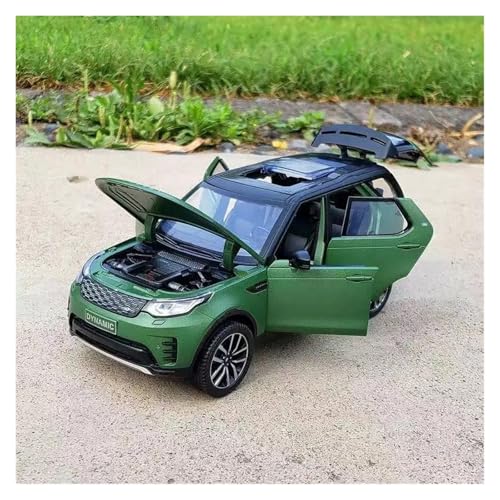 Modellauto im Maßstab 1/24 for Land Rover Discovery 5 Aurora R-Dynamische SE SUV Legierung Auto Modell Druckguss Metall Geländewagen Modell Sound Und Licht Spielzeug Auto(Green) von VSIKMEY