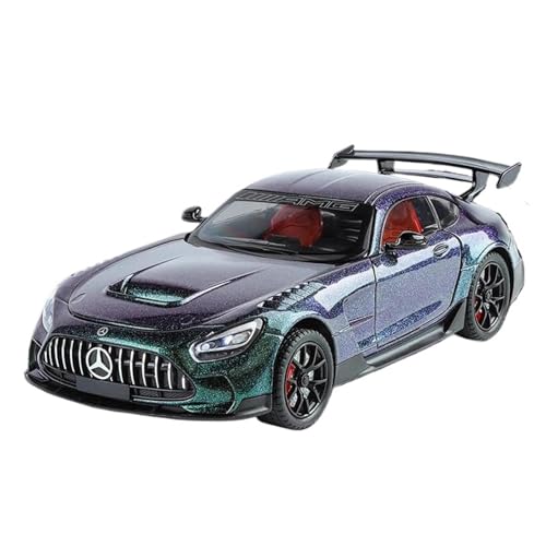 Modellauto im Maßstab 1/24 for Mercedes-Benz GT GTR Legierung Sportwagen Modell Guss Metall Rennfahrzeug Modell Hohe Simulation Sound und Licht Miniatur Spielzeugauto(Purple) von VSIKMEY