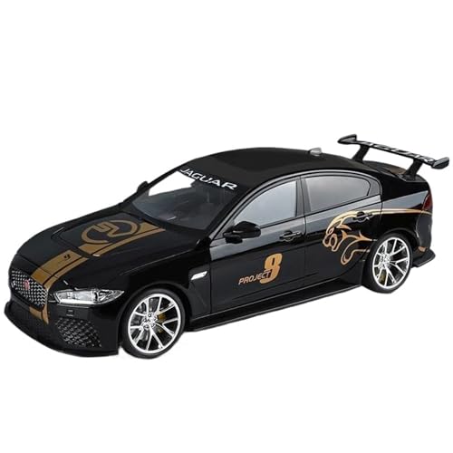 Modellauto im Maßstab 1:18 for Jaguar XE SV Projekt 8 Supercar Legierung Druckguss Spielzeugauto Metall Spielzeugauto Modell Sound und Licht Modell Spielzeug(Black) von VSIKMEY