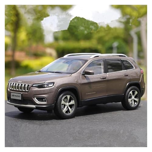 Modellauto im Maßstab 1:18 for Jeep Cherokee SUV Legierung Auto Modell Druckguss Metall Geländewagen Auto Modell Hohe Simulation Miniatur Fertig Modell Auto(Brown) von VSIKMEY