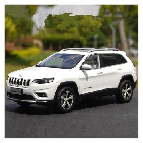 Modellauto im Maßstab 1:18 for Jeep Cherokee SUV Legierung Auto Modell Druckguss Metall Geländewagen Auto Modell Hohe Simulation Miniatur Fertig Modell Auto(White) von VSIKMEY