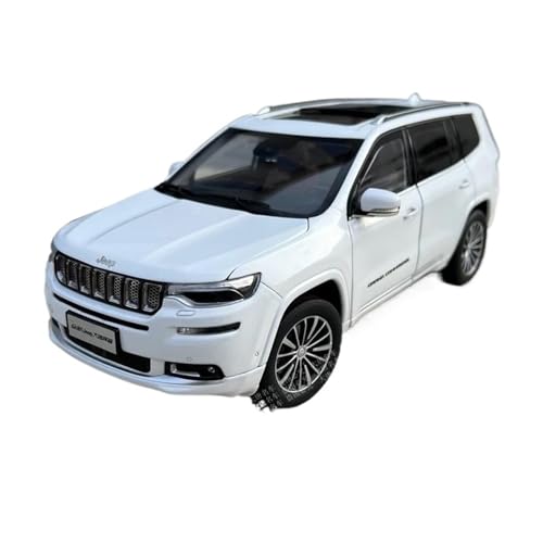 Modellauto im Maßstab 1:18 for Jeep Grand Commander SUV Legierung Auto Modell Druckguss Metall Geländewagen Auto Modell Hohe Simulation Fahrzeug Modell Auto(White) von VSIKMEY