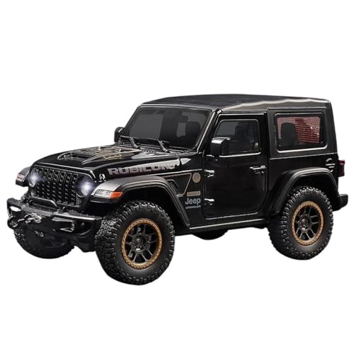 Modellauto im Maßstab 1:18 for Jeep Wrangler, fertiges Geländewagen, SUV, Legierung, Metalldruckguss, Modellauto-Sammlung, Miniatur-Modellfahrzeug(Black) von VSIKMEY