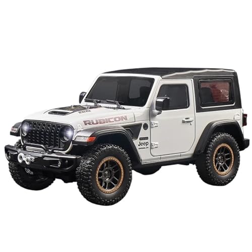 Modellauto im Maßstab 1:18 for Jeep Wrangler, fertiges Geländewagen, SUV, Legierung, Metalldruckguss, Modellauto-Sammlung, Miniatur-Modellfahrzeug(White) von VSIKMEY