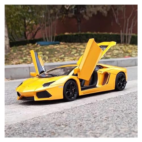 Modellauto im Maßstab 1:18 for Lamborghini Aventador LP740 Legierung Sportwagen Modell Druckguss Metall Rennfahrzeug Modell Hohe Simulation Sammlung Modell Auto(Yellow) von VSIKMEY