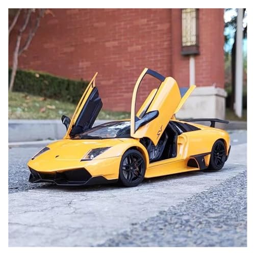 Modellauto im Maßstab 1:18 for Lamborghini Legierung Sportwagen Modell Druckguss Metall Super Racing Fahrzeug Modell Hohe Simulation Maßstab Modell Auto(Yellow) von VSIKMEY