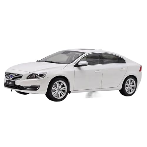 Modellauto im Maßstab 1:18 for Volvo S60 S60L Legierung Auto Modell Druckguss Metall Auto Modell Hohe Simulation Sammlung Miniatur Fahrzeug Modell Auto(White) von VSIKMEY