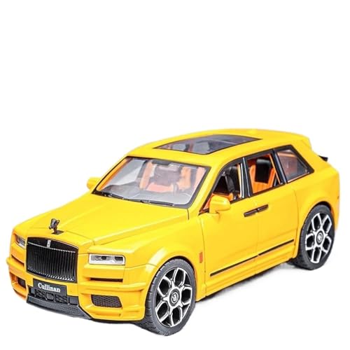 Modellauto im Maßstab 1:20 for Rolls-Royce Cullinan SUV Legierung Auto Modell Simulation Druckguss Metall Fahrzeug Modell Sound Und Licht Spielzeug Auto(Yellow) von VSIKMEY