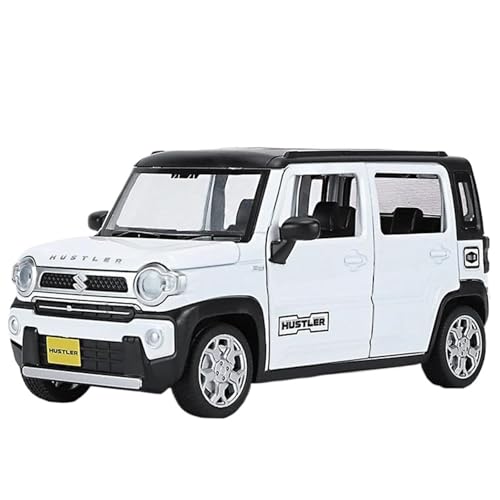 Modellauto im Maßstab 1:22 for Suzuki Hustler SUV Legierung Auto Modell Druckguss Metall Geländewagen Modell Spielzeug Simulation Sound Und Licht Spielzeug Auto(White) von VSIKMEY