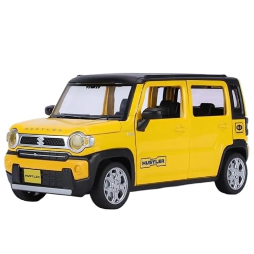 Modellauto im Maßstab 1:22 for Suzuki Hustler SUV Legierung Auto Modell Druckguss Metall Geländewagen Modell Spielzeug Simulation Sound Und Licht Spielzeug Auto(Yellow) von VSIKMEY