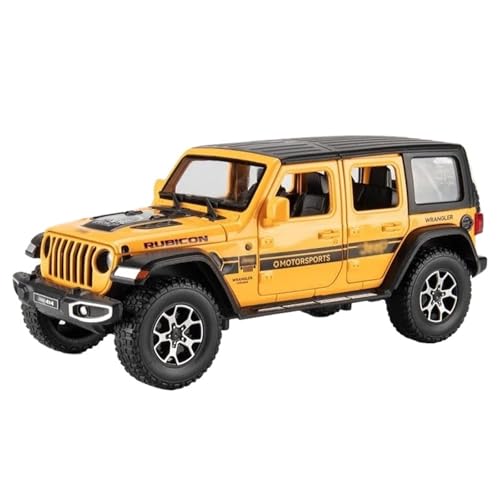 Modellauto im Maßstab 1:22 for Wrangler Rubicon Legierung Auto Modell Druckguss Metall Geländewagen Auto Modell Spielzeug Simulation Spielzeug Auto(Yellow) von VSIKMEY