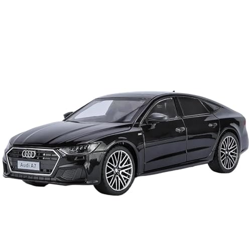 Modellauto im Maßstab 1:24 for Audi A7 Coupe Legierung Auto Modell Druckguss Metall Spielzeug Auto Auto Modell Simulation Sound Und Licht Spielzeug Modell(Black) von VSIKMEY