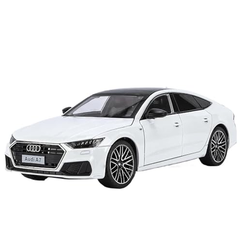 Modellauto im Maßstab 1:24 for Audi A7 Coupe Legierung Auto Modell Druckguss Metall Spielzeug Auto Auto Modell Simulation Sound Und Licht Spielzeug Modell(White) von VSIKMEY