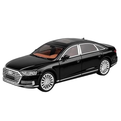 Modellauto im Maßstab 1:24 for Audi A8 Legierung Auto Modell Druckguss Metall Fahrzeug Auto Modell Simulation Sound Und Licht Sammlung Fahrzeug(Black) von VSIKMEY