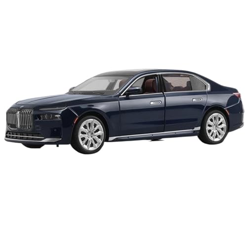 Modellauto im Maßstab 1:24 for BMW 7er I7 G70 Legierung Luxusauto Modell Druckguss Metall reines Elektroauto verlängerte Limousine Modell Sound und Licht Spielzeug(Blue) von VSIKMEY