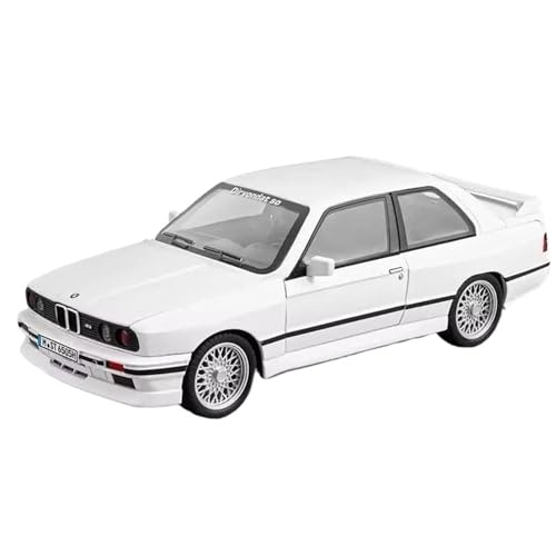 Modellauto im Maßstab 1:24 for BMW M3 E30 Legierung Sport Auto Modell Druckguss Metall Klassische Auto Modell Hohe Simulation Sound Und Licht Fahrzeug Spielzeug(White) von VSIKMEY