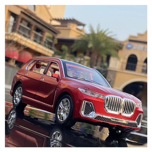 Modellauto im Maßstab 1:24 for BMW X7 SUV Legierung Auto Modell Druckguss Spielzeug Auto Metall Spielzeug Auto Modell Sammlung Sound Und Licht Miniatur Modell(Red) von VSIKMEY