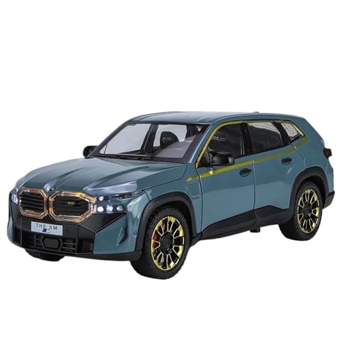 Modellauto im Maßstab 1:24 for BMW XM SUV Legierung Sportwagen Modell Druckguss Metall Auto Fahrzeug Modell Simulation Sound Und Licht Sammlung Mini Fahrzeug(Blue) von VSIKMEY