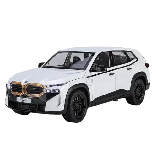 Modellauto im Maßstab 1:24 for BMW XM SUV Legierung Sportwagen Modell Druckguss Metall Auto Fahrzeug Modell Simulation Sound Und Licht Sammlung Mini Fahrzeug(White) von VSIKMEY