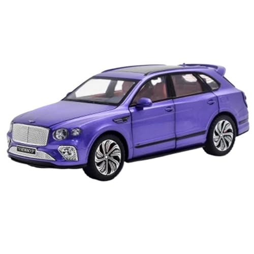 Modellauto im Maßstab 1:24 for Bentley Bentayga SUV Legierung Luxus Auto Modell Druckguss Metall Spielzeug Auto Auto Modell Simulation Sound Und Licht Modell Auto(Purple) von VSIKMEY