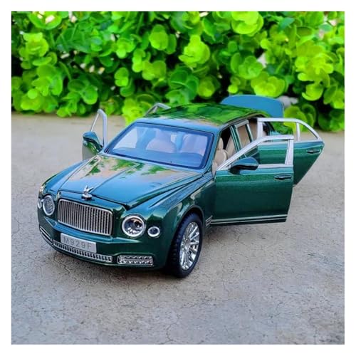 Modellauto im Maßstab 1:24 for Bentley Mulsanne Legierung Luxus Auto Modell Druckguss Metall Spielzeug Auto Auto Modell Sound Und Licht Hohe Simulation Fahrzeug(Green) von VSIKMEY