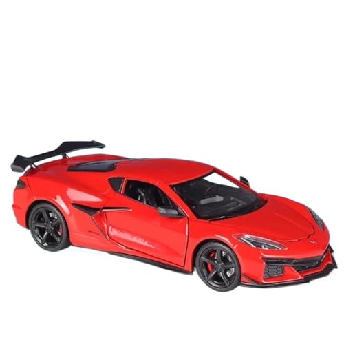 Modellauto im Maßstab 1:24 for Chevrolet Corvette Z06 Legierung Sportwagen Modell Druckguss Rennfahrzeug Modell Simulation Miniatur Fertigmodell Auto(Red) von VSIKMEY