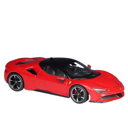 Modellauto im Maßstab 1:24 for Ferrari SF90 Stradale Roma Supersportwagen, Druckguss-Metallautomodell, fertiges Autospielzeug(Red) von VSIKMEY