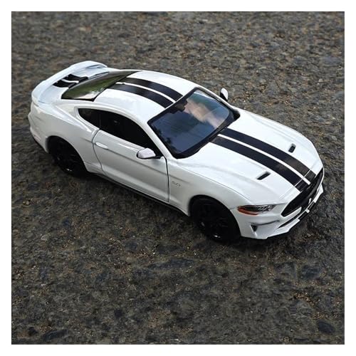 Modellauto im Maßstab 1:24 for Ford Mustang GT2018 Legierung Sportwagen Modell Druckguss Metall Racing Fahrzeug Modell Simulation Sammlung Fahrzeug(White) von VSIKMEY