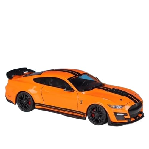 Modellauto im Maßstab 1:24 for Ford Mustang Shelby GT500 Legierung Sportwagen Modell Druckguss Metall Racing Fahrzeug Modell Simulation Miniatur Auto Modell(Orange) von VSIKMEY