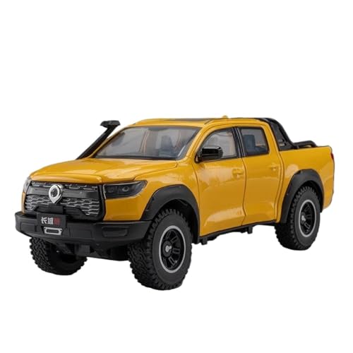 Modellauto im Maßstab 1:24 for Great Wall Motors POER Pickup Legierung Auto Modell Druckguss Metall Simulation Geländewagen Modell Sound Und Licht Spielzeug(Yellow) von VSIKMEY