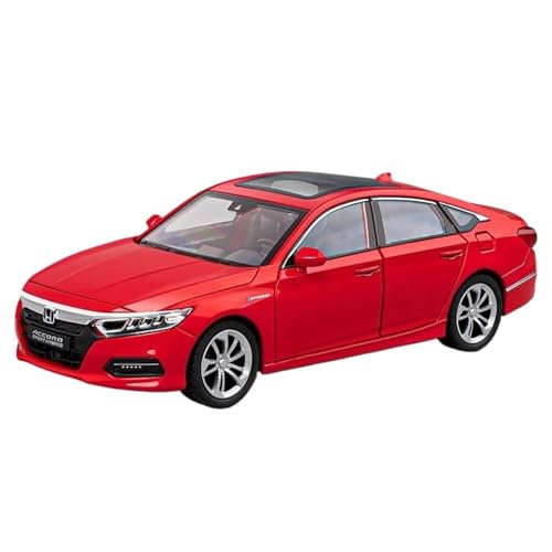 Modellauto im Maßstab 1:24 for Honda Accord Legierung Auto Modell druckguss Fahrzeug Modell Hohe Simulation Sound Und Licht Sammlung Spielzeug Auto(Red) von VSIKMEY