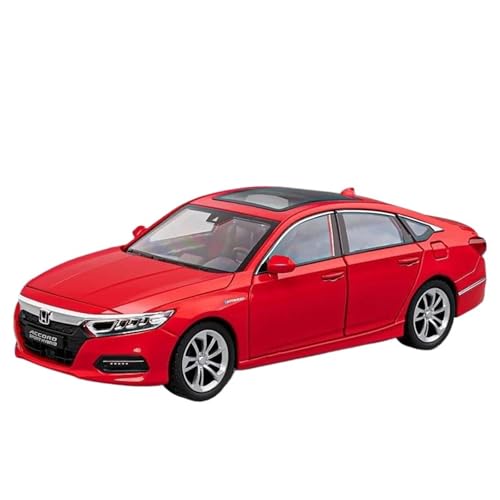 Modellauto im Maßstab 1:24 for Honda Accord Simulation Legierung Druckguss Spielzeug Auto Modell Fertig Sound Und Licht Auto Modell Spielzeug(Red) von VSIKMEY