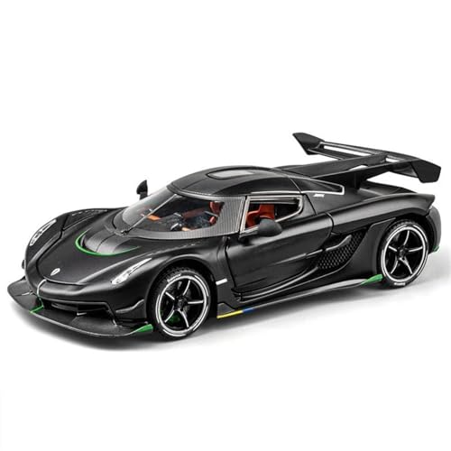 Modellauto im Maßstab 1:24 for Koenigsegg Jesko Legierung Auto Modell Simulation Druckguss Metall Sport Auto Modell Sound Und Licht Sammlung Fahrzeug(Black) von VSIKMEY