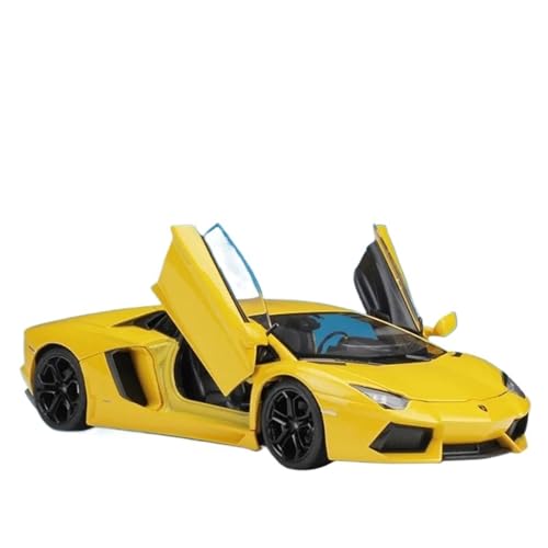 Modellauto im Maßstab 1:24 for Lamborghini Aventador LP700-4 Legierung Sportwagen Modell Druckguss Metall Racing Fahrzeug Modell Simulation Fertig Spielzeug Auto(Yellow) von VSIKMEY