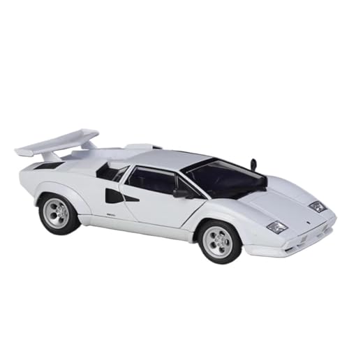 Modellauto im Maßstab 1:24 for Lamborghini Countach LP5000s Legierung Sportwagen Modell Druckguss Metall Rennwagen Modell Simulation Spielzeug Auto Modell(White) von VSIKMEY