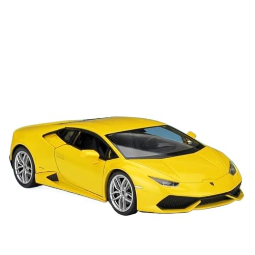 Modellauto im Maßstab 1:24 for Lamborghini Huracan LP610-4 Legierung Racing Modell Druckguss Metall Sport Auto Modell Hohe Simulation Fahrzeug Modell Auto(Yellow) von VSIKMEY