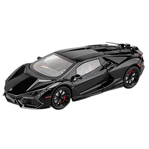 Modellauto im Maßstab 1:24 for Lamborghini Revuelto Supercar Legierung Metall Druckguss Auto Modell Sound Und Licht Sammlerstück Miniatur Modell Fahrzeug(Black) von VSIKMEY