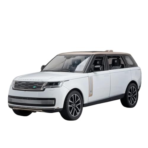 Modellauto im Maßstab 1:24 for Land Rover Range Rover SUV Legierung Auto Modell Druckguss Metall Spielzeug Geländewagen Modell Simulation Sound und Licht Spielzeug Auto(White) von VSIKMEY