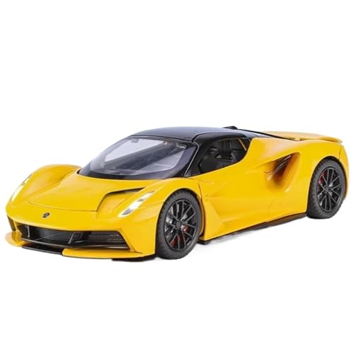 Modellauto im Maßstab 1:24 for Lotus EVIJA Legierung Reines Elektrische Auto Modell druckguss Simulation Sport Auto Modell Sound Und Licht Sammlung Spielzeug Auto(Yellow) von VSIKMEY