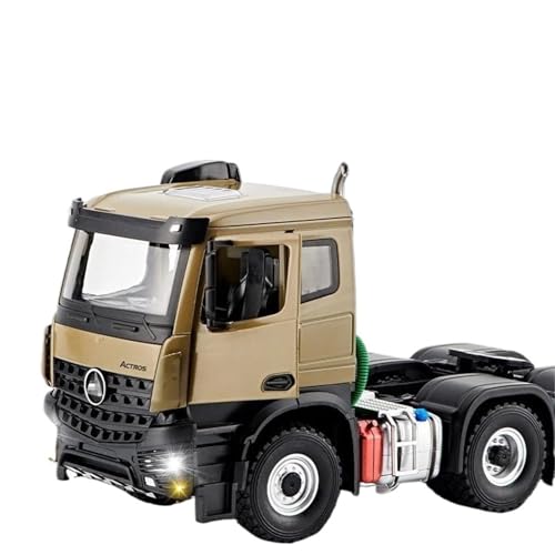 Modellauto im Maßstab 1:24 for Mercedes Benz Actros Atania Sattelschlepper-LKW-Legierung Diecast-Modell-LKW-fertiges Mini-Fahrzeug-Spielzeugauto(Brown) von VSIKMEY