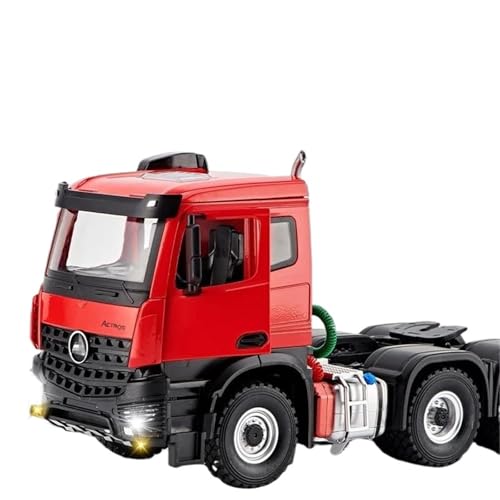 Modellauto im Maßstab 1:24 for Mercedes Benz Actros Atania Sattelschlepper-LKW-Legierung Diecast-Modell-LKW-fertiges Mini-Fahrzeug-Spielzeugauto(Red) von VSIKMEY