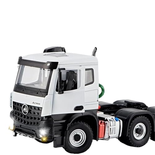 Modellauto im Maßstab 1:24 for Mercedes Benz Actros Atania Sattelschlepper-LKW-Legierung Diecast-Modell-LKW-fertiges Mini-Fahrzeug-Spielzeugauto(White) von VSIKMEY