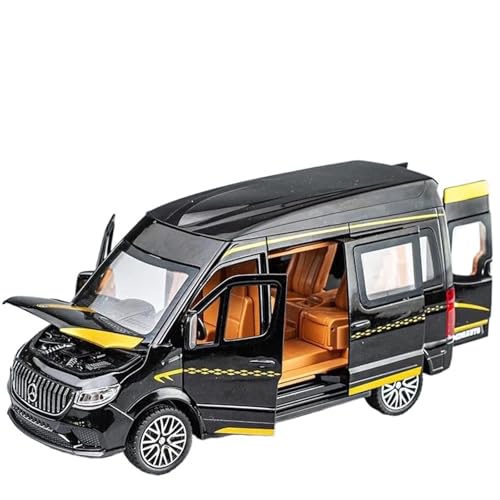 Modellauto im Maßstab 1:24 for Mercedes-Benz MPV Legierung Auto Modell Druckguss Metall Spielzeug Bus LKW Modell Sound Und Licht Simulation Spielzeug Auto(Black) von VSIKMEY