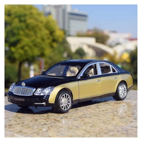 Modellauto im Maßstab 1:24 for Mercedes-Benz Maybach 62s Legierungsautomodell, hohe Simulation, Druckguss-Metallfahrzeugmodell-Sammlungsmodellauto(Gold) von VSIKMEY