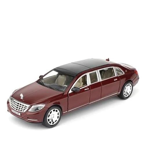 Modellauto im Maßstab 1:24 for Mercedes-Benz Maybach S600 Metall Auto Modell Legierung Hohe Simulation Auto Modell 6 Türen Können Geöffnet Werden Trägheit Spielzeug Auto Modell(Red) von VSIKMEY